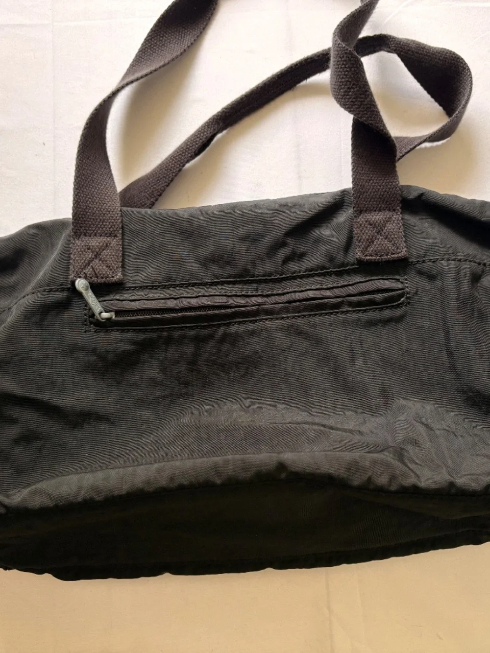 Vintage Kipling Defea Multi-Pocket Satchel Bag - Black Crinkle Nylon